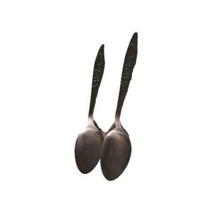 Silhouette Precious Rose Spoons Flatware Set of 2‎ Stainless Korea Discontinued